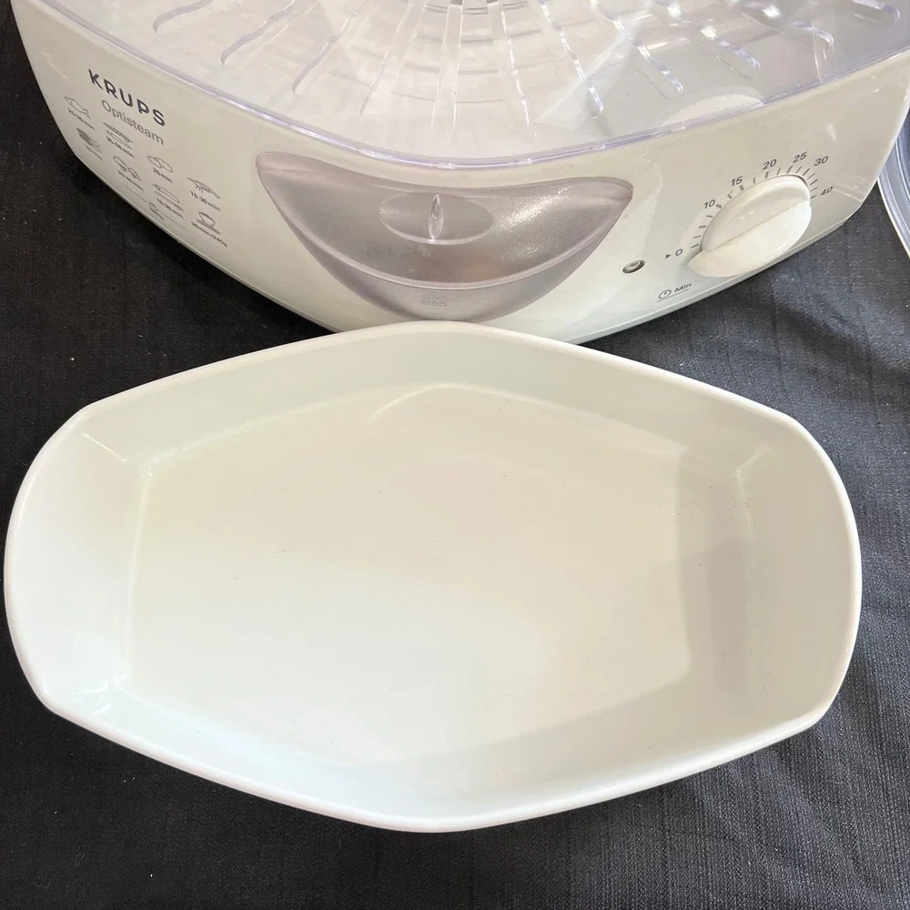 Krups Optisteam White Electric Food Steamer with 60‎ Minute Timer and Rice Bowl